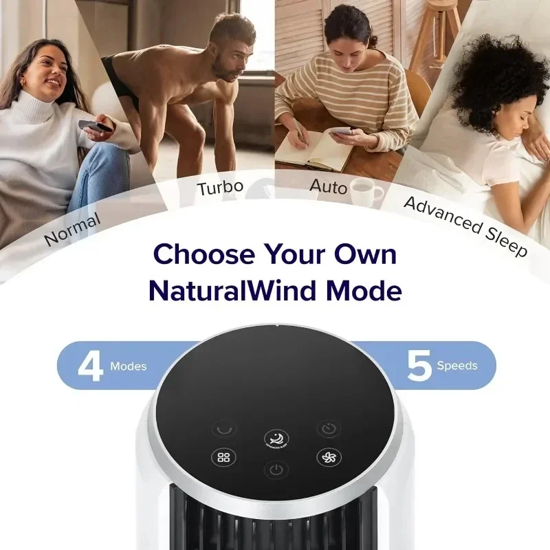 Bedroom Tower Fan Household Cold Air Silent with Sensor Timer Remote Control