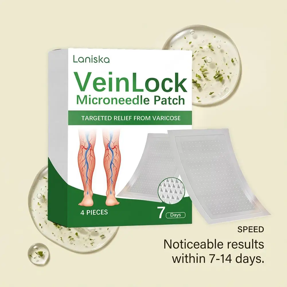 Laniska VeinLock Microneedle Patch Varicose Vein Relief Targeted Care For Leg Discomfort Swelling Improved Blood Circulation
