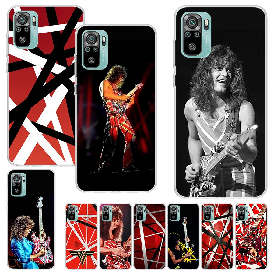 Eddie Van Halen Graphic Guitar Print Soft Case for Xiaomi Redmi Note 12S 11S 12 11T 10S Phone Shell 9S 8T 11 10 9 8 11E Pro Plus