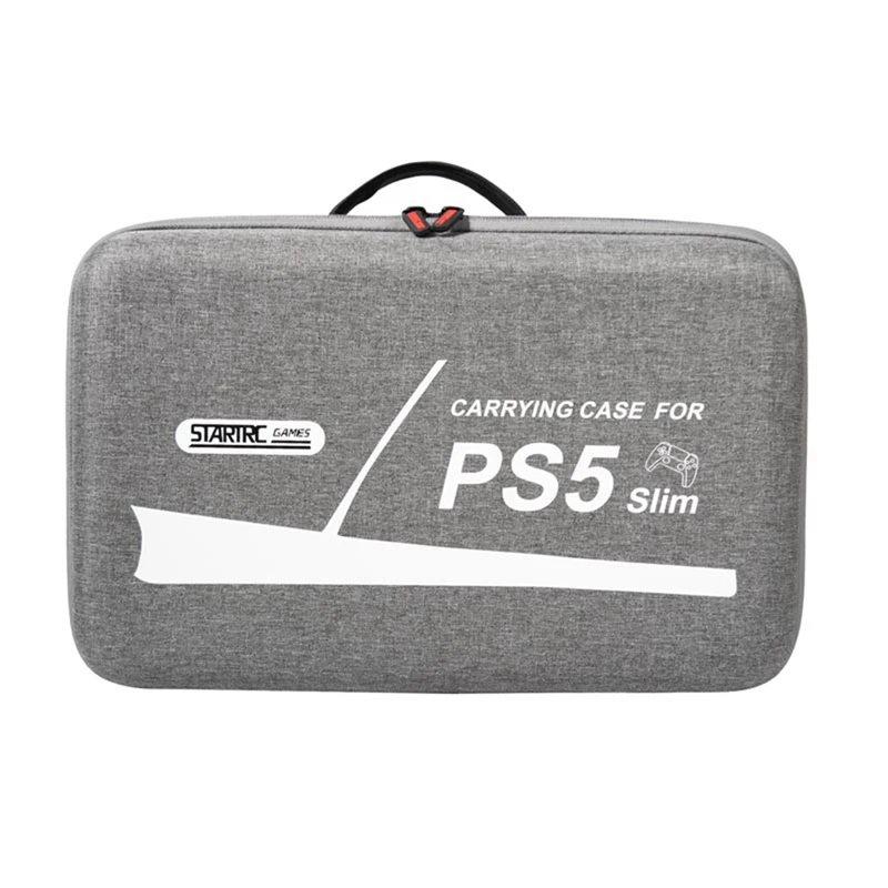 

For Sony PS5 Slim Storage Bag Large Capacity Shockproof Travel Case With Shoulder Strap For PS5 Slim Console Controller