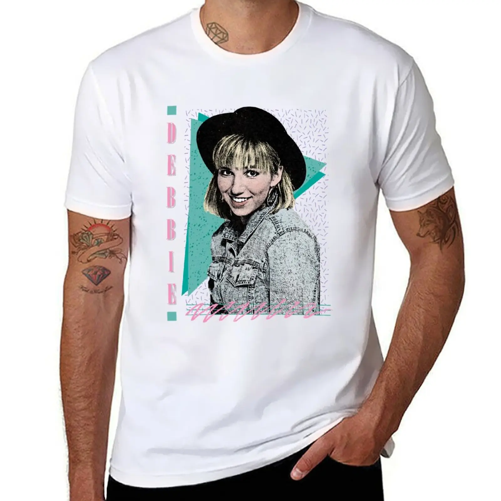 

Retro Vintage Debbie Gibson 80S Styled Aesthetic Design T-Shirt Performance Workout Short Sleeve Tee