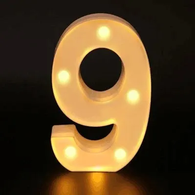 Nummerletterlamp Lichtgevend Alfabet Led-Verlichting Versiering Nachtlampje Voor Thuis Bruiloft Verjaardag Kerstfeest Decoratie