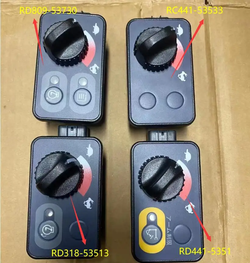 Excavator Part Throttle Knob Switch Box RD809-53730 RD138-53513 For kubota U35 U45 KX080-3 KX91 KX121 KX161 RC441-53533 panel