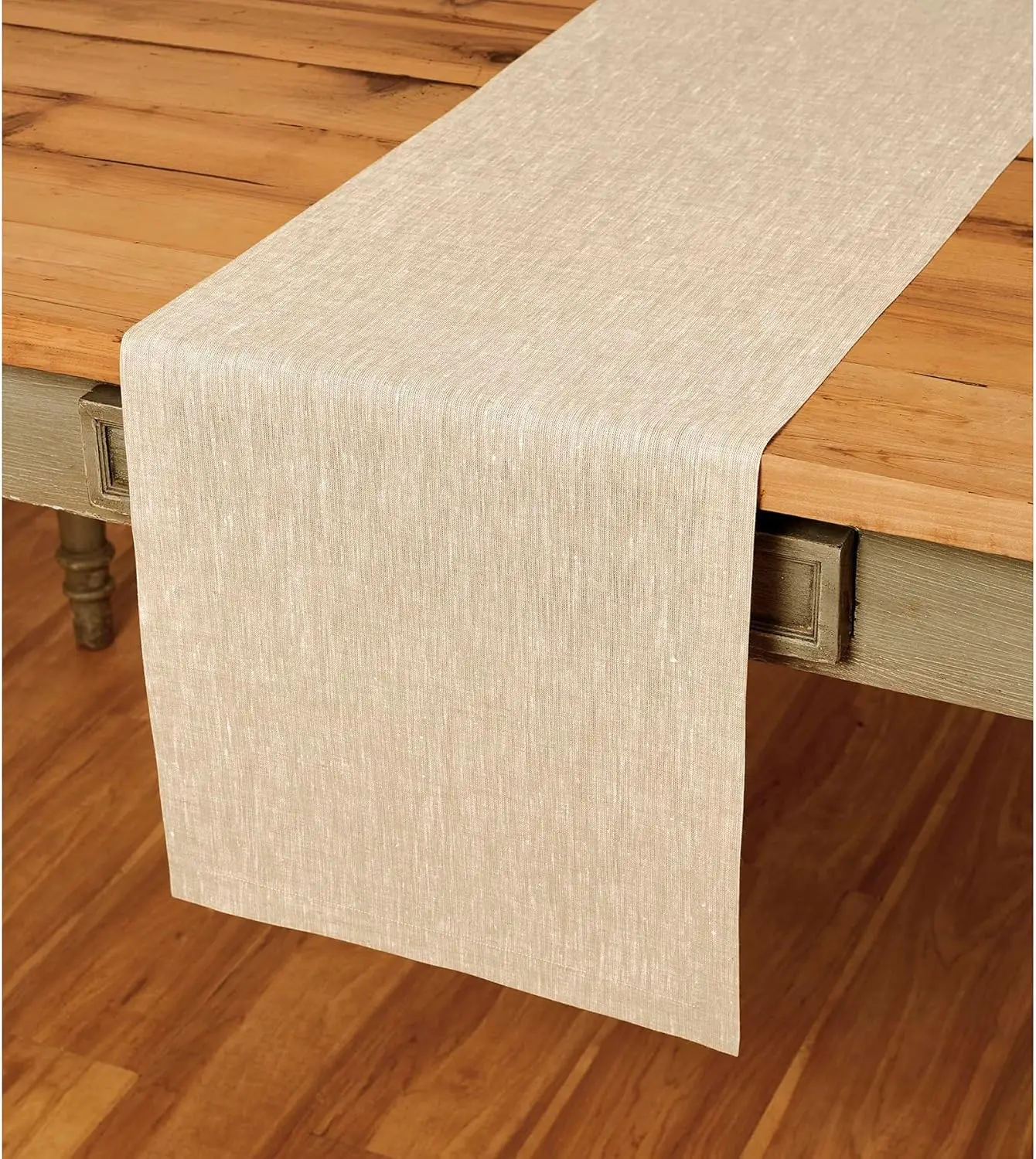 Linen Table Runner 100% Pure Linen Khaki Grey Table Runner Home Christmas Wedding Party Restaurant Dining Table Cloth Decoration