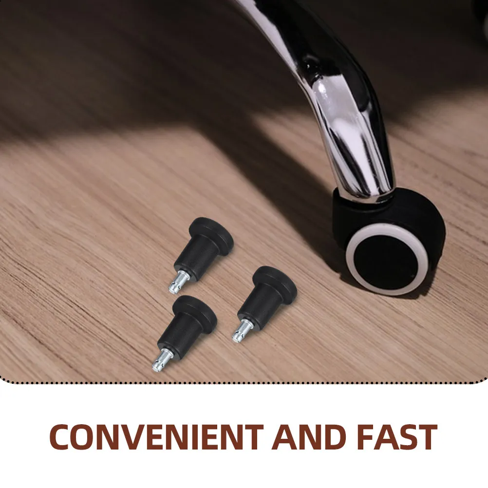 10Pcs Office Chair Fixed Wheels High Leg Nylon Alloy Steel Bell Glides Replacement Parts Non Slip Furniture Glides for Carpet