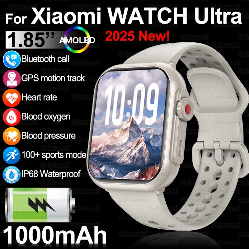 

For Xiaomi New Bluetooth Call Men Women Smartwatch 24h Heart Rate Health Monitoring IP68 Waterproof Smart Watch 1000mAh Battery