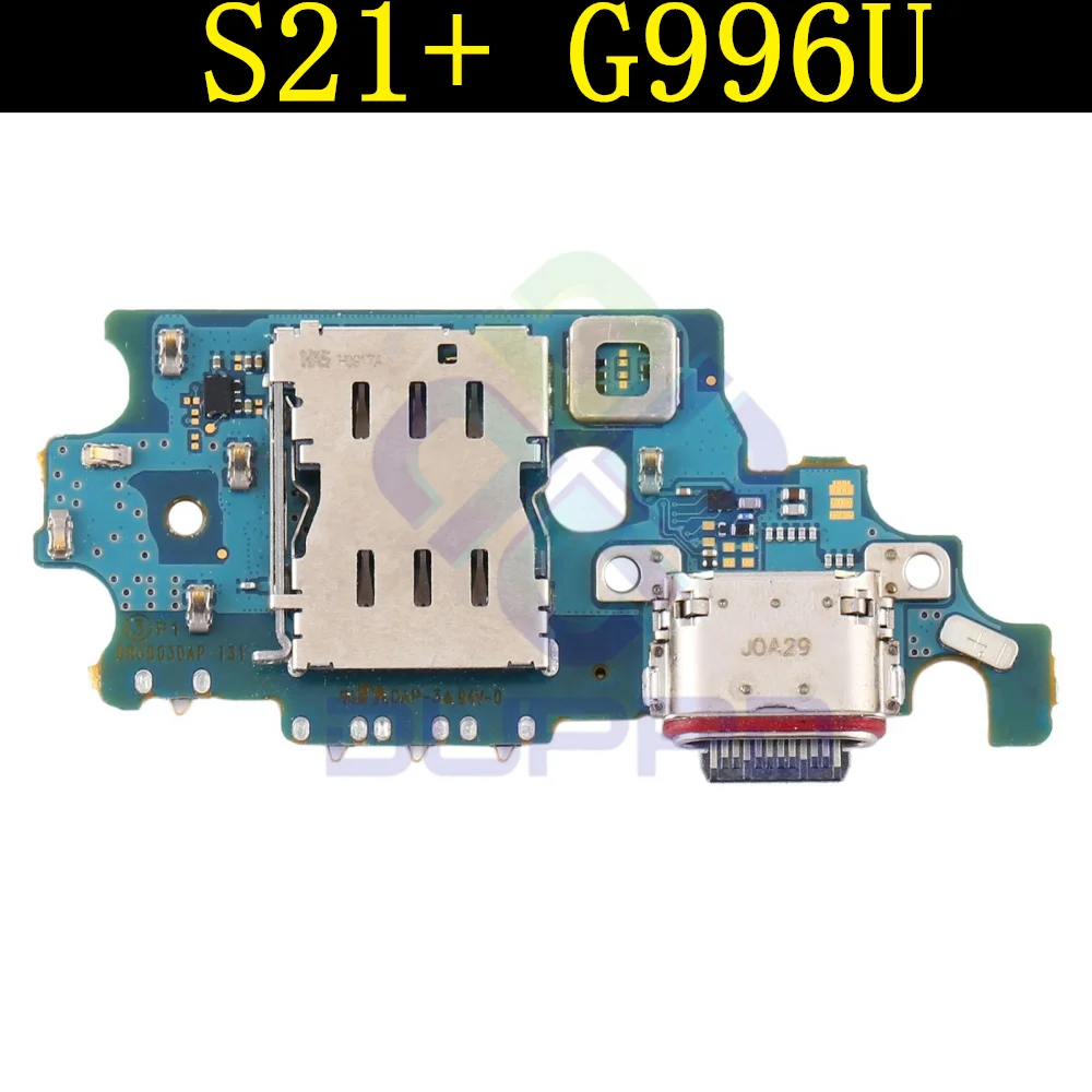 Top Ear Loud Speaker SIM Card Charging Port Board For Samsung S21+ Plus 5G Off On Signal Antenna Main LCD Motherboard Main Flex