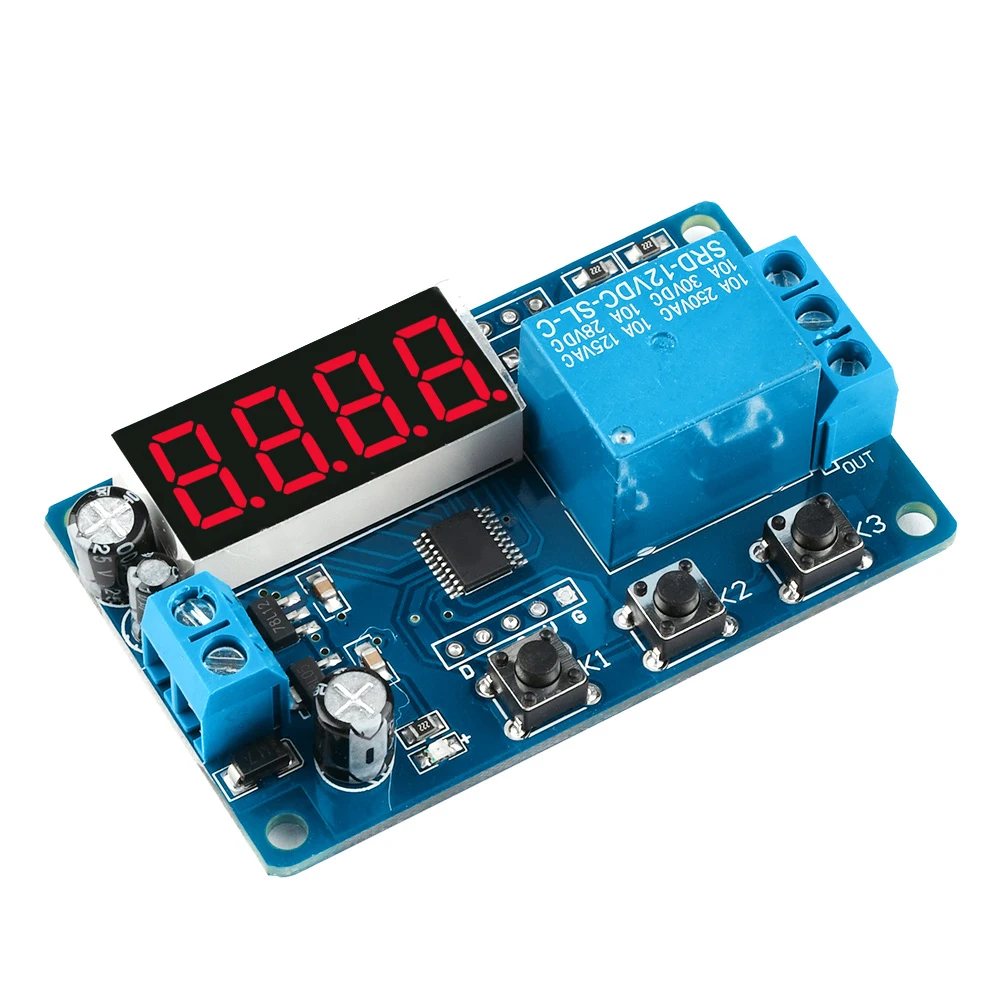 Conto alla rovescia Tempo di Ritardo Modulo Relè DC 12V LED Digital Timer Interruttore di Controllo PLC Modulo di Relè di Temporizzazione protezione Anti Inversione di Tensione regolatore