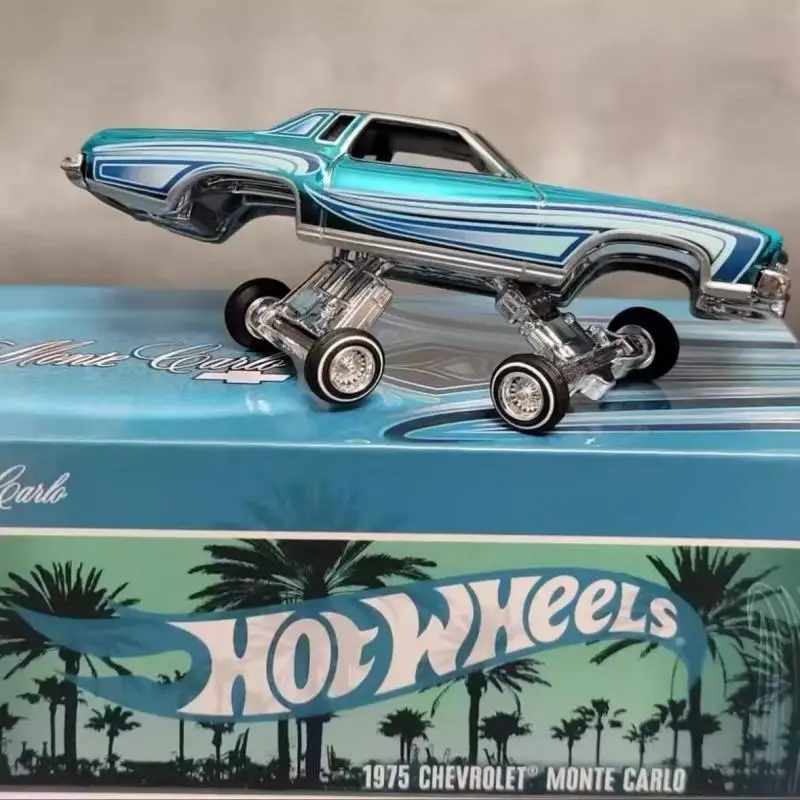 Hot Wheels RLC 1/64 Chevrolet Monte Carlo Lowrider Jumping Hydraulic, modelo de coche de juguete de colección, regalo de cumpleaños, en stock