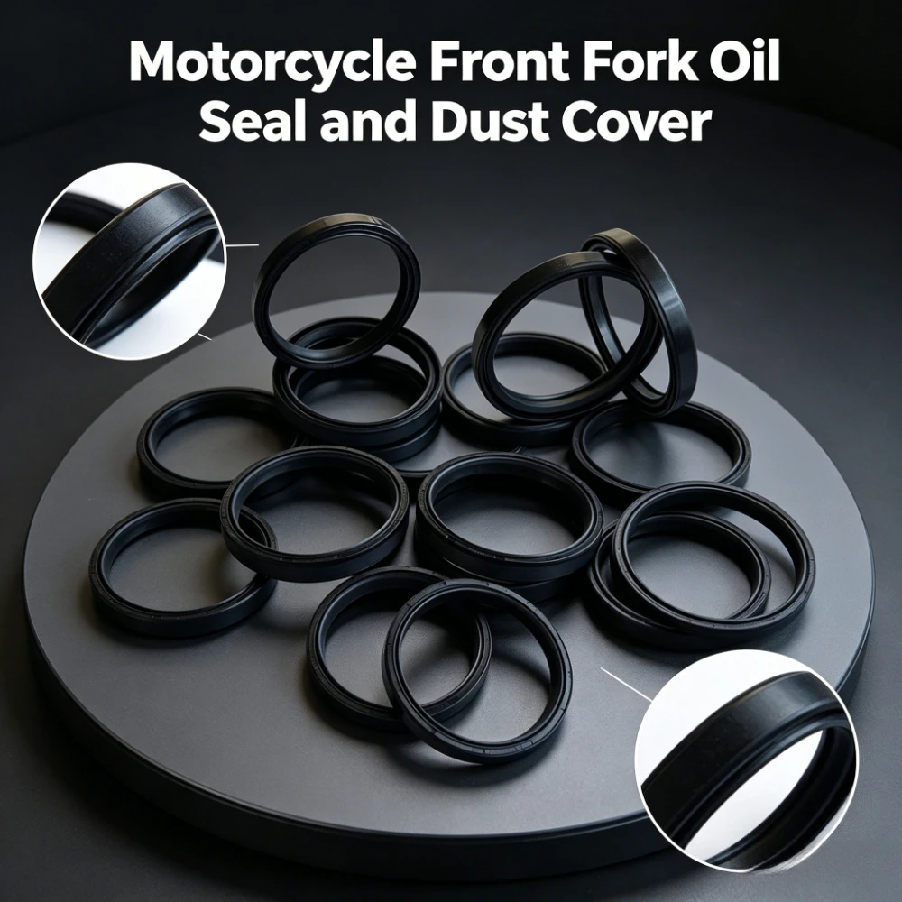 

2pc/4pc/6pc/8pc 43x53x8/9.5 Motorcycle Front Shock Fork Damper Oil Seal 43 53 Integrated with Spring Oil Seals 43*53*8/9.5