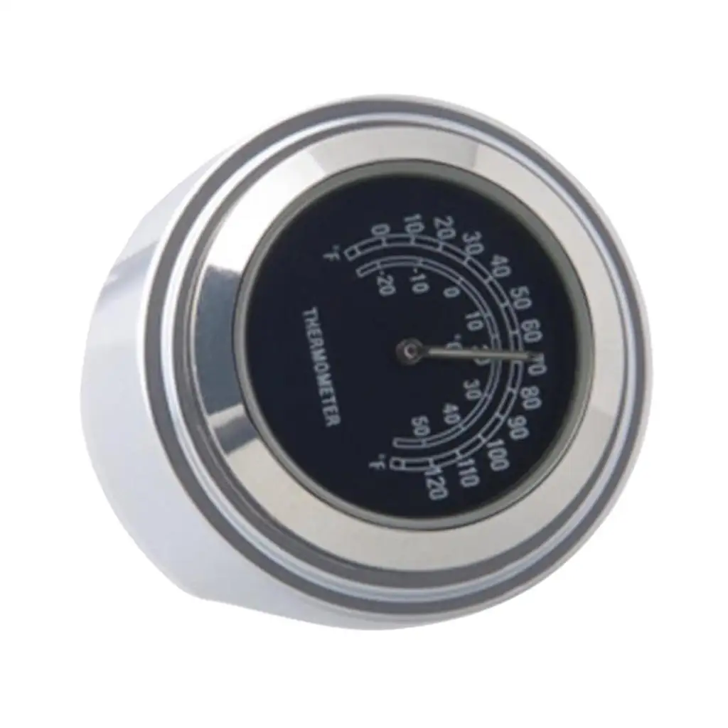 

Motorcycle Handlebar Clock Waterproof Luminous Aluminum Alloy Digital Thermometer for Motorcycle Chain Wash