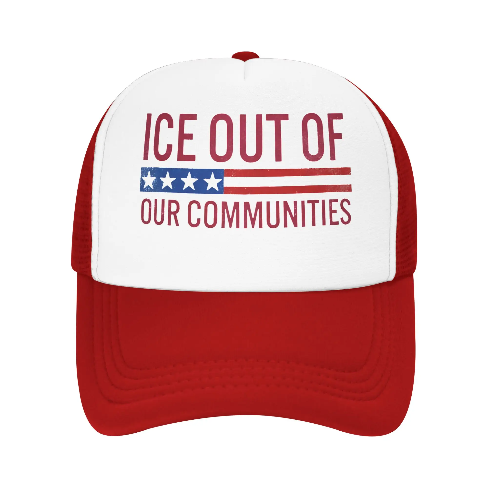 ice Out  Anti Ice Minneapolis Abolish Ice Accessories Mesh Trucker Hat Summer Cooling  Mesh-back Snapback Cap Trendy Adjustbale