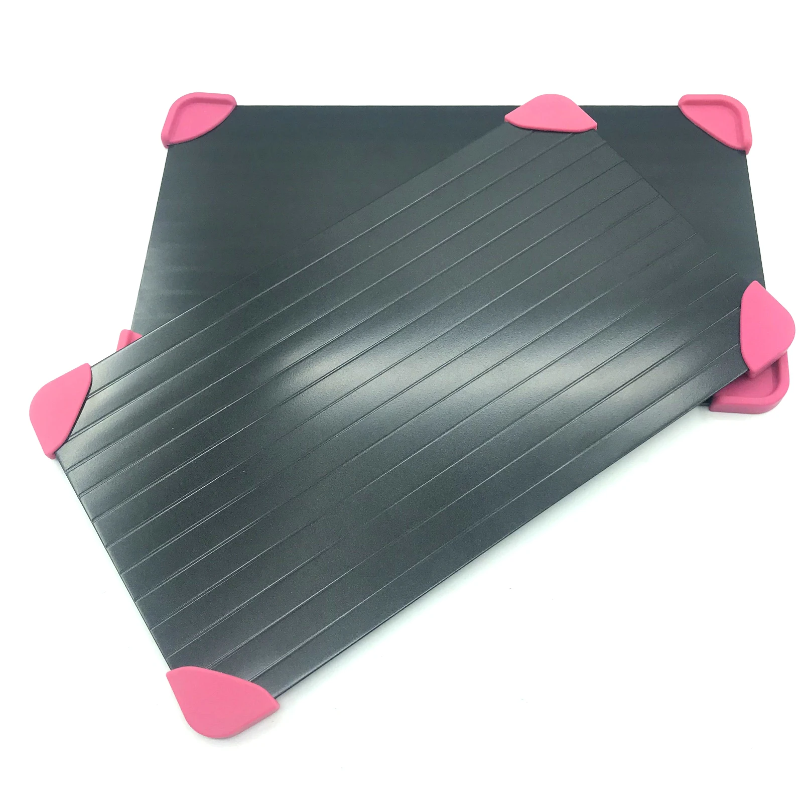 Fast Defrosting Tray /thawing Tray with pink Silicone Foot Product Size :35.5*20.5*0.2CM