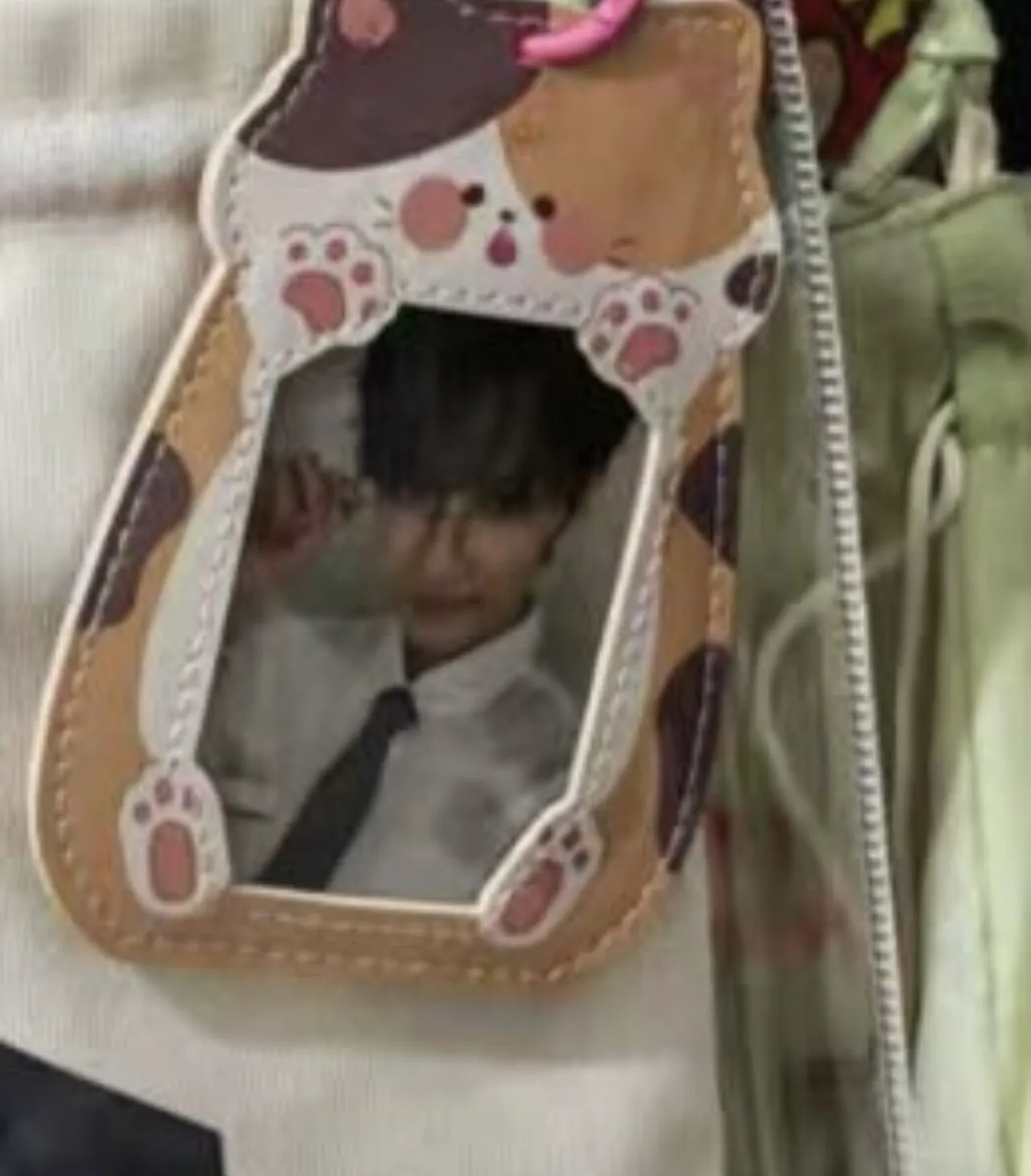 Kawaii Cat Design Clear Card Sleeve with Lanyard, Ins Style Student Campus Card & Bus Card Holder