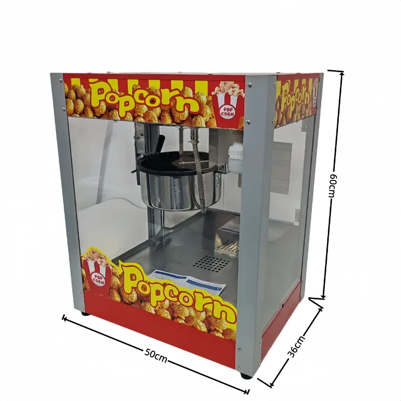 Commercial automatic popcorn machines for bakeries and movie theater snack bars, electric popcorn devices