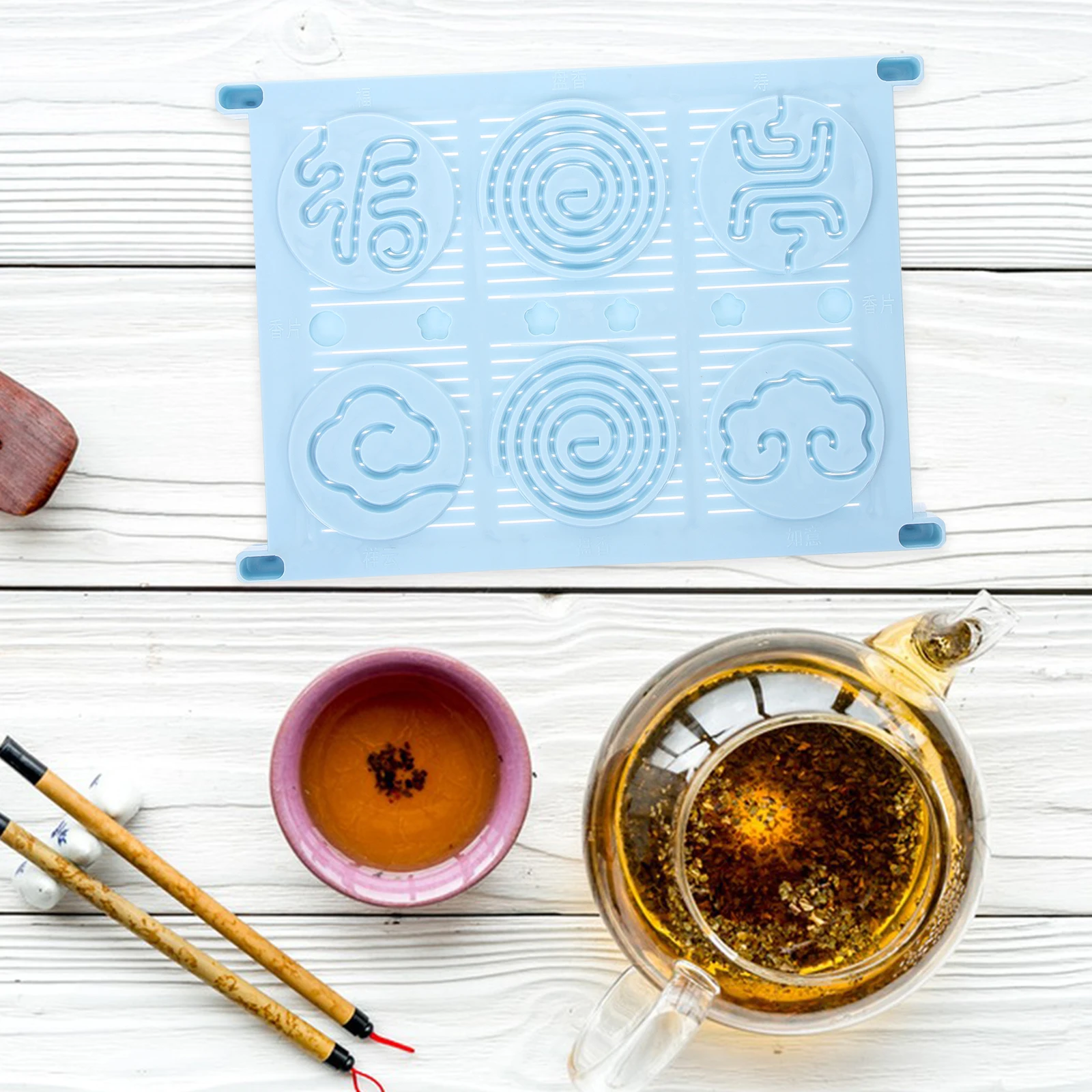 

Cone Incense Drying Incense Making Mold Tray H made Sticks Lying Sky Blue Plastic Plate Tools Mold Accessories Supply