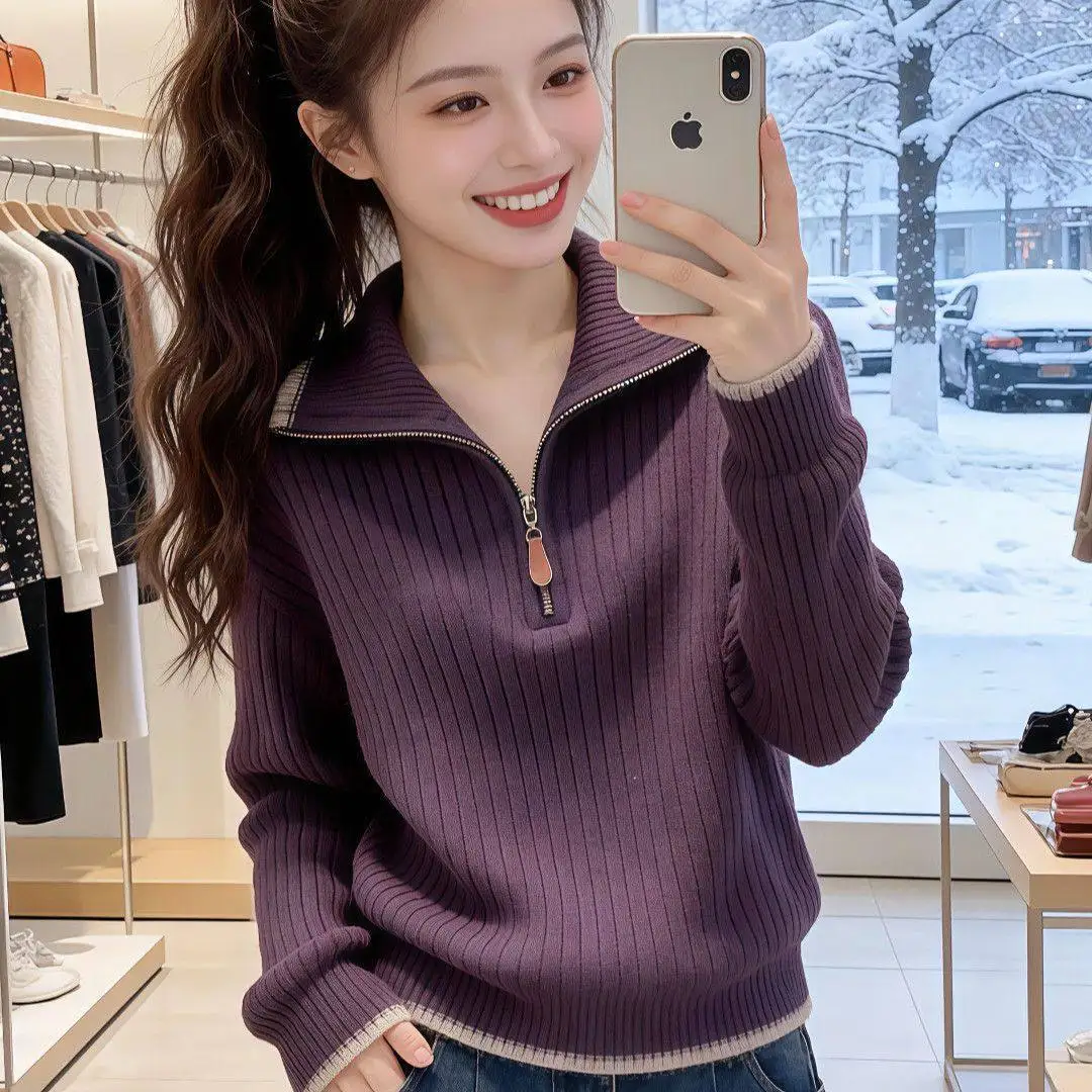 Short Knitted Sweater Non-Balloning Autumn Winter Women's Fashion Guangzhou Thirteenth Factory Yangon Big Lang Knitwear