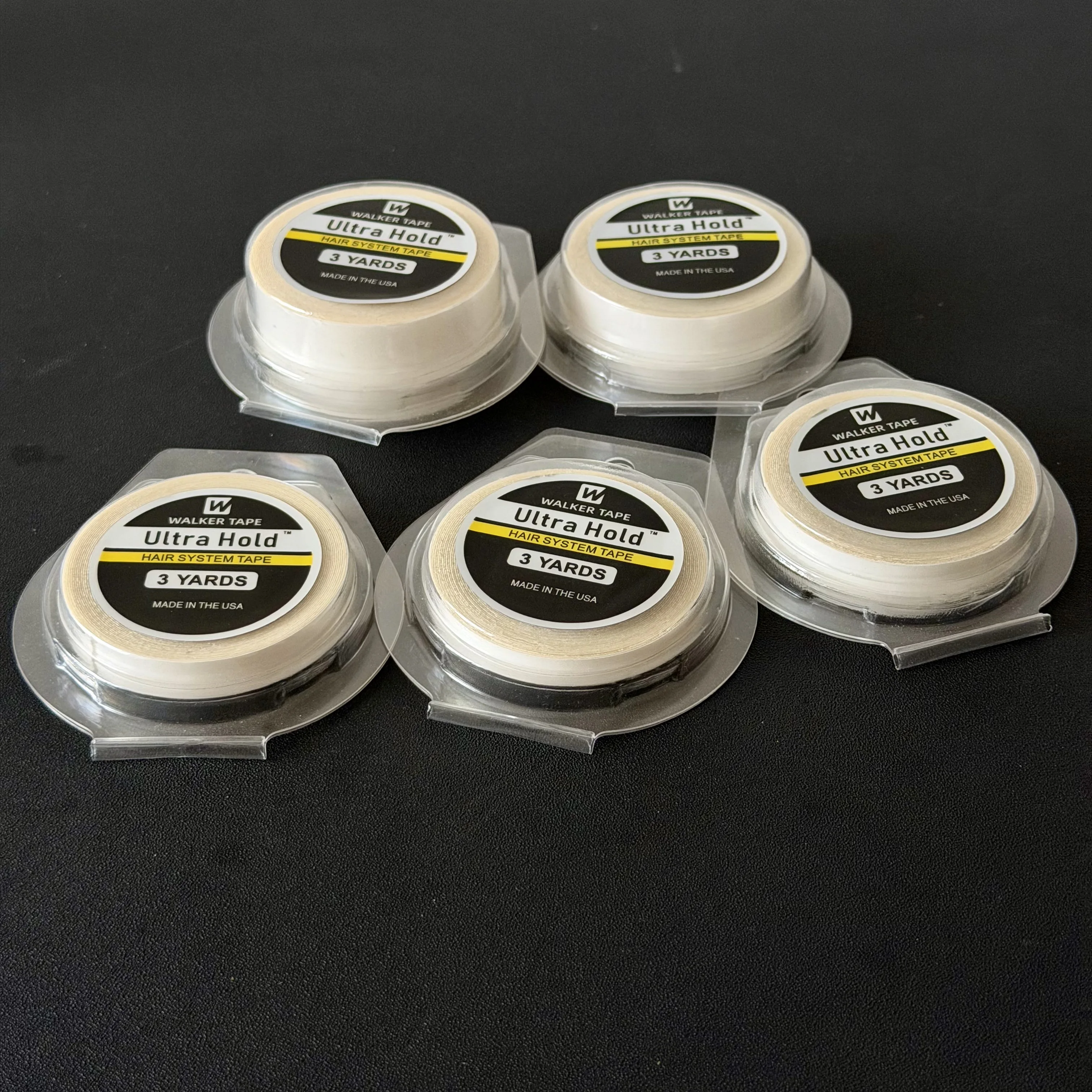 Walker Tape Ultra Hold 3 Yards Adhesive Hair System Tape with 5 Sizes 0.8/1.0/1.27/2/2.54cm Shell Packaged for Wig Toupee