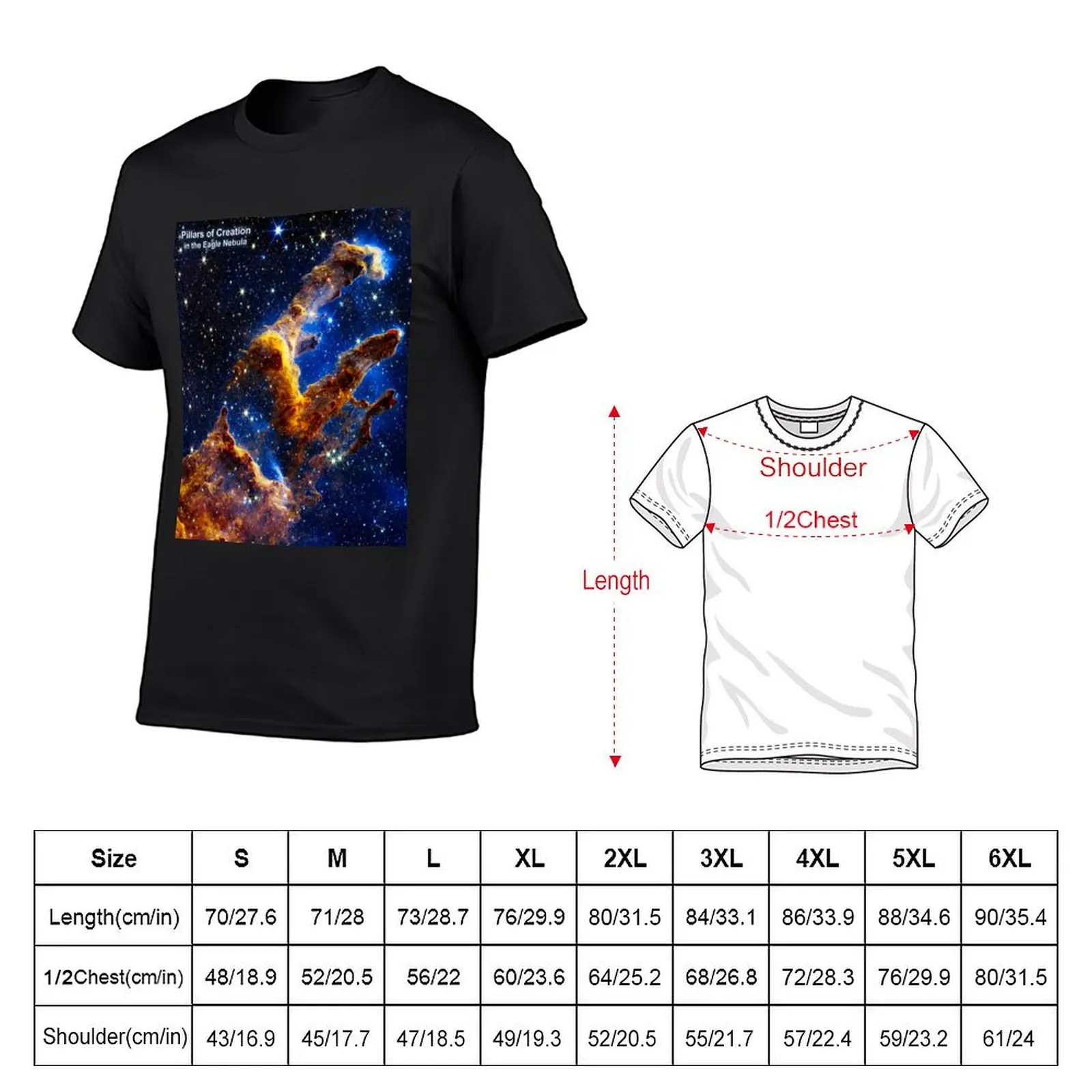 Pillars of Creation (Eagle Nebula) T-Shirt shirts graphic tee anime figures hippie clothes black t-shirts for men