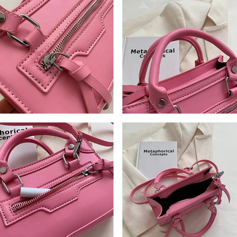 Designer Luxury 2022 Style Woman Pu Leather Purses and Handbag High Quality Pink Green Crossbody Bags Shoulder Bags Tote Bag