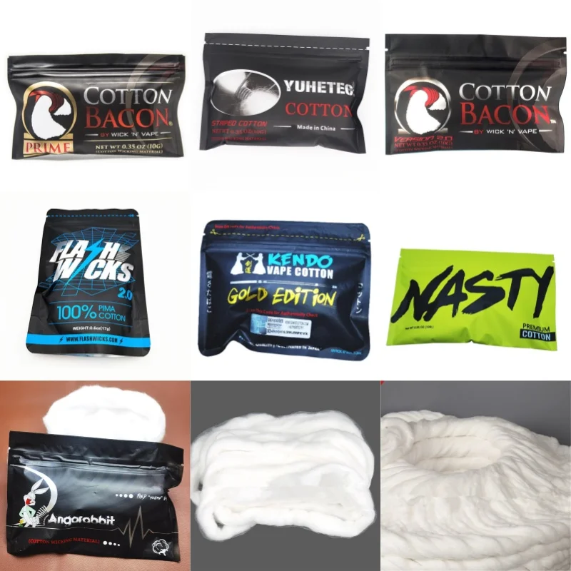Flashwicks Short Staple AngoRabbit Wicking NASTY KENDO Cotton Bacon Prime Cotton DIY Filling Material