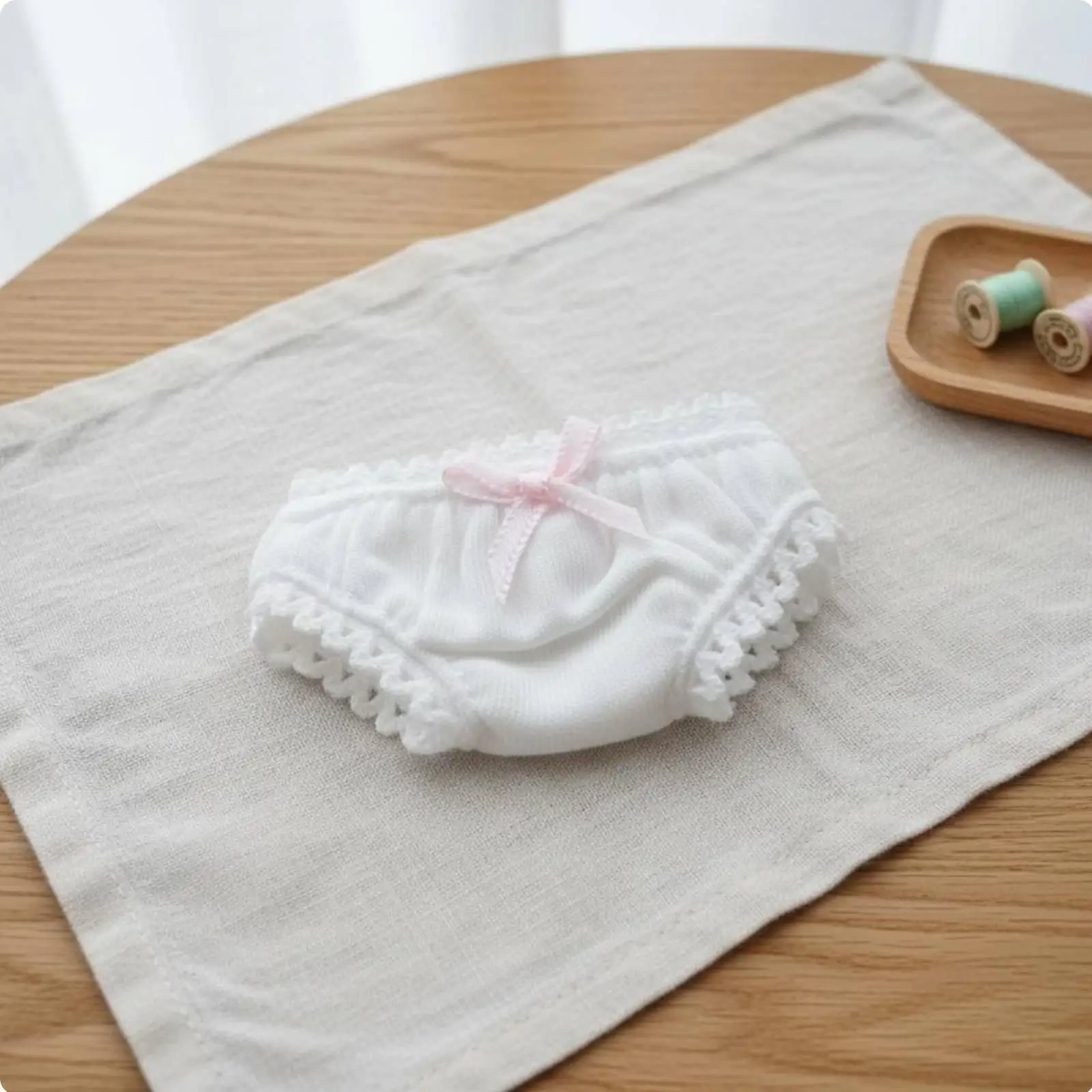Lace Underwear Doll Bloomers Delicate Trim Doll Clothes Outfit Finishing Touch for 10cm Plush Cotton Dolls