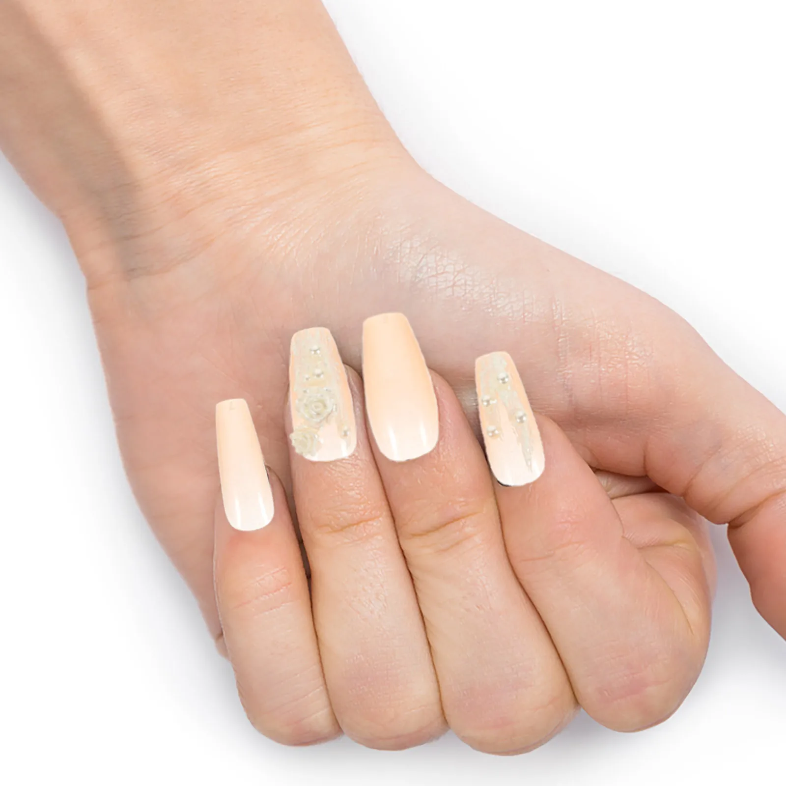 

24 Pieces False Nails Art Decals Sticker Stickers Manicure Women Girl Bride for