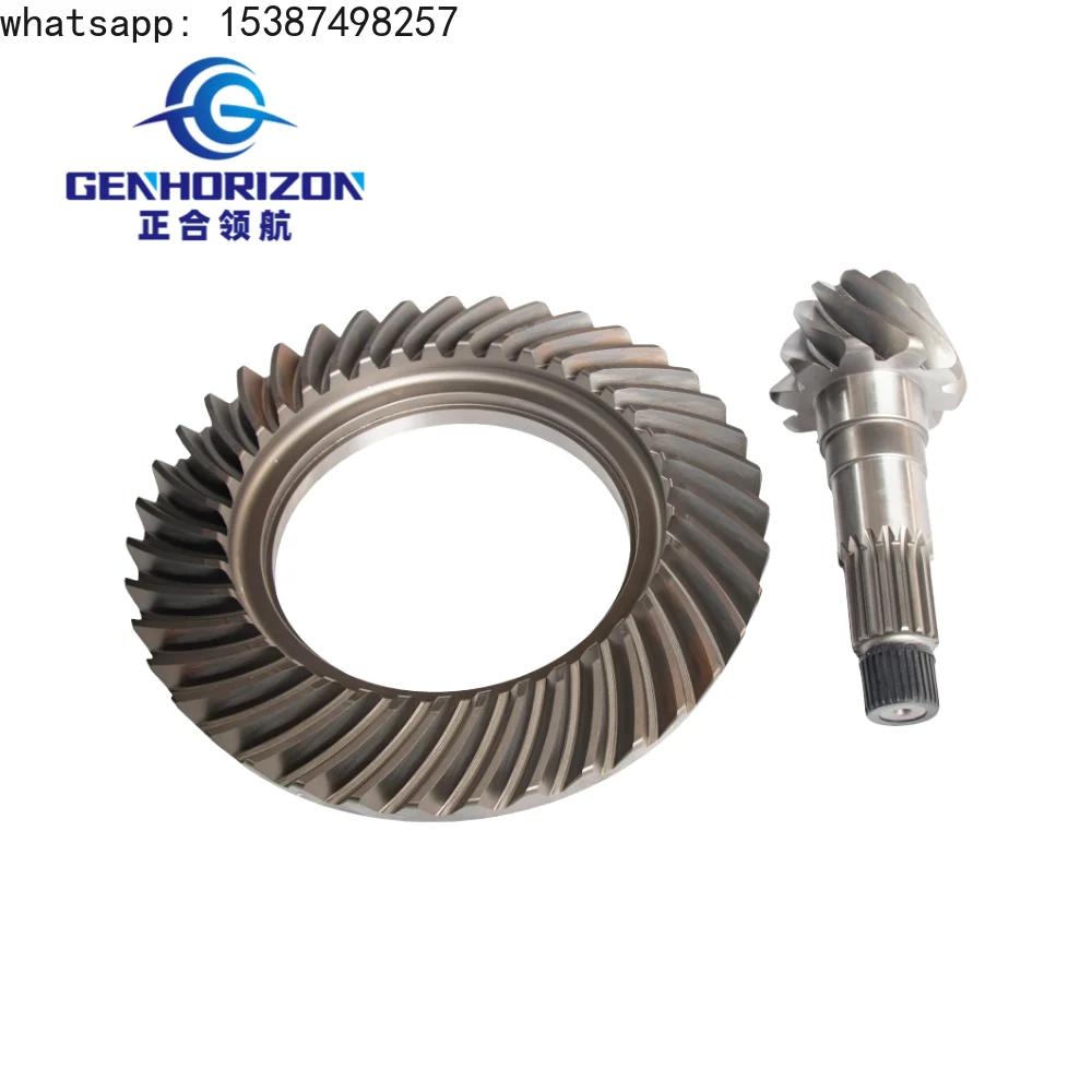 For Front Axle Spiral Bevel Gear Set 10T 39T Crown Wheel Pinion 17 Spline 16 Hole M14 for Wheel Loader Differential