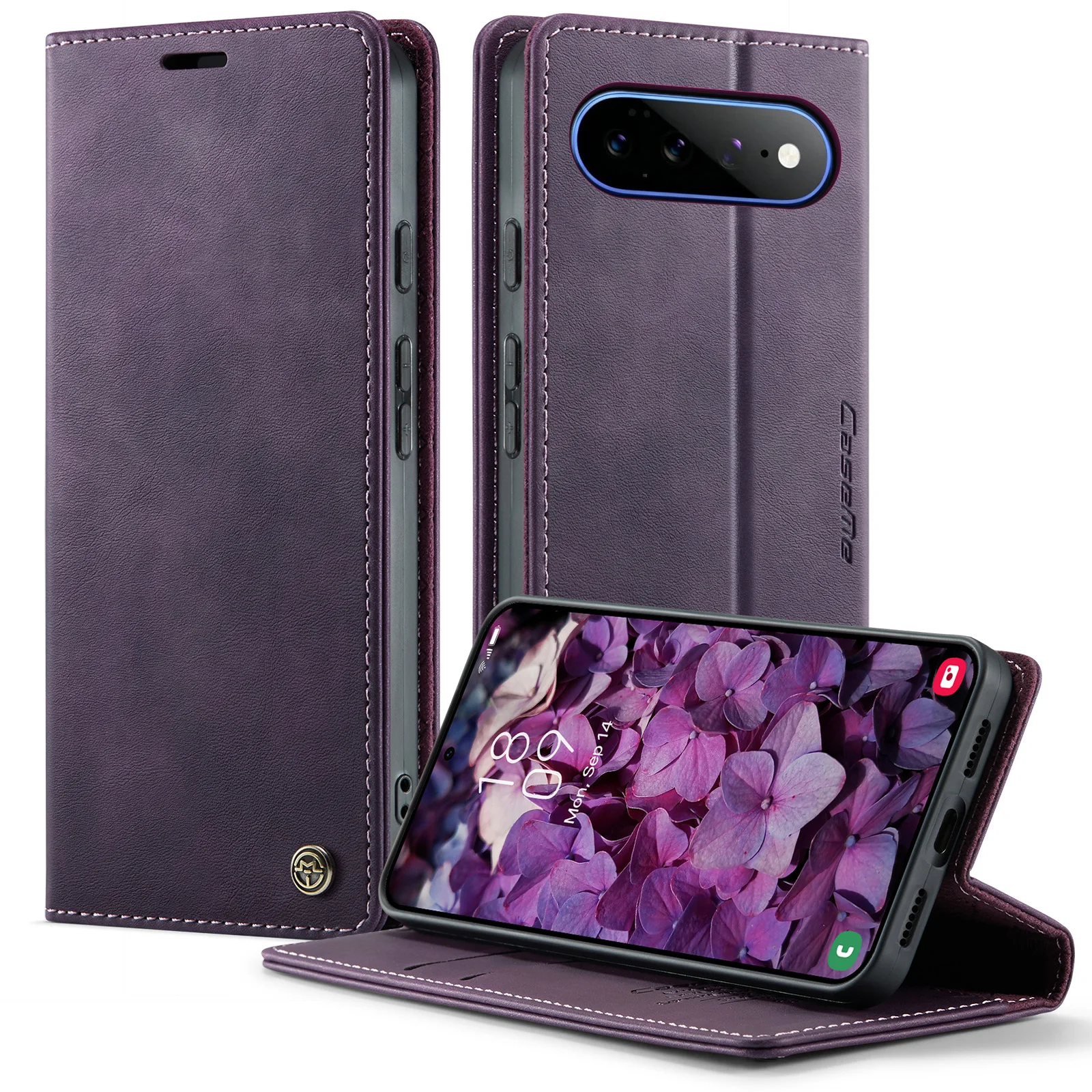 Business Magnetic Cards Solt Wallet Leather Phone Case for Google Pixel 11 Pro Xl 10A Book Pocket Kickstand Shockproof Cover