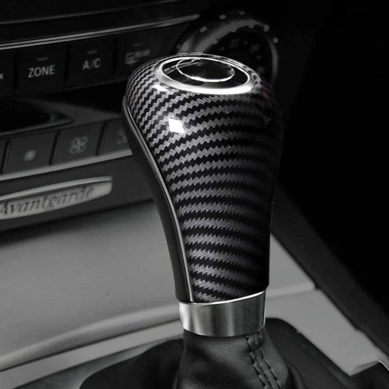 Carbon Fiber Gear Shift Knob Cover For Mercedes-Benz W204 W212 A C E G GLS Class(Bring Wet Wipes)