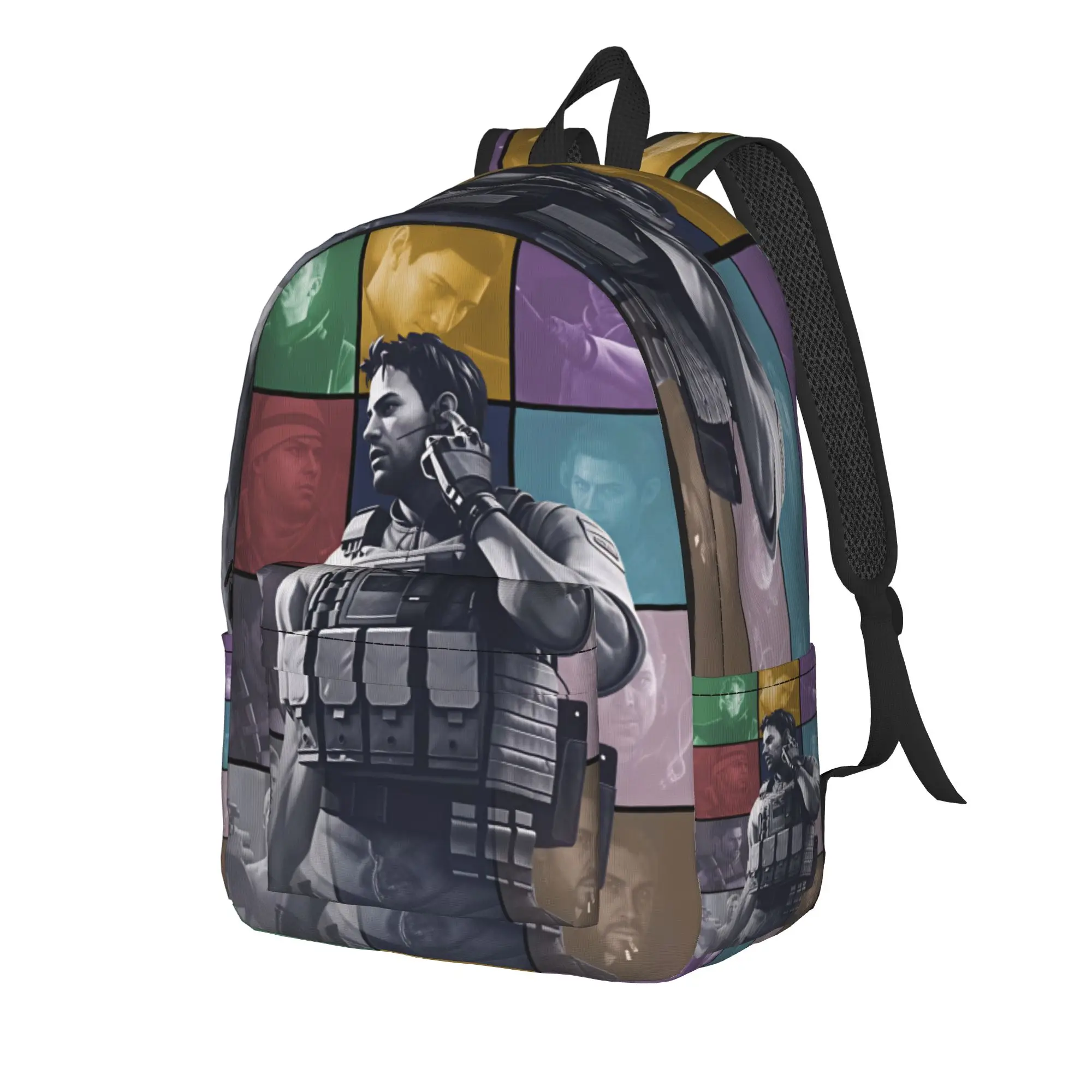 Chris Redfield Resident Evil Backpack  Daily Backpacks Male Leisure School Bags Designer Big Rucksack
