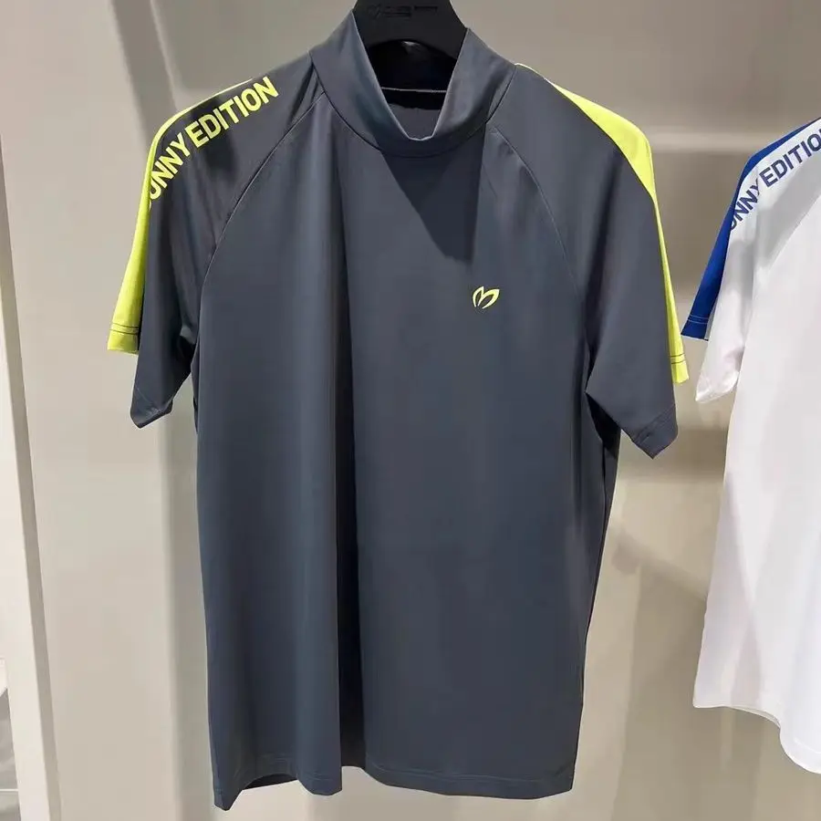 

Men's Golf Apparel Short-Sleeve T-Shirt Polo Shirt Golf Clothing Sports Quick-Dry Breathable Top