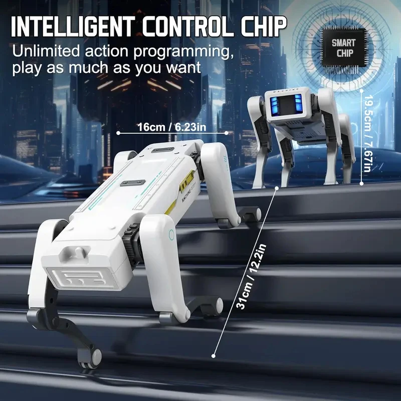 RC Mechanical Dog Multifunction Intelligent RC Robot Dog Sing Dance Programmable Interactive Bionic Smart Robot Dog Toy Gift