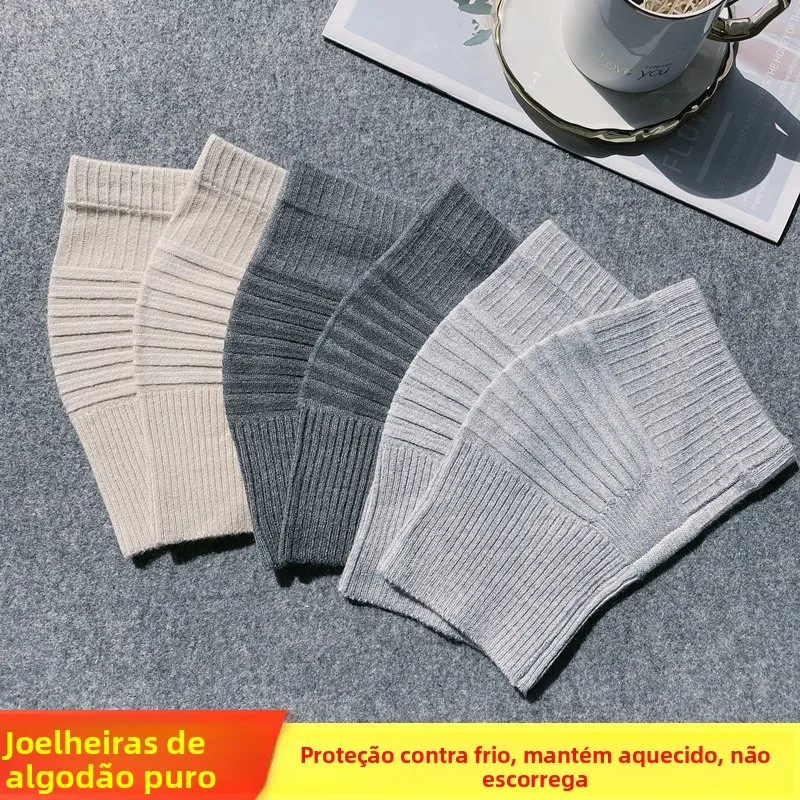 純綿膝パッド薄型保温性睡眠用男性女性秋冬冷え性対策膝保護ホームオフィス用膝サポート
