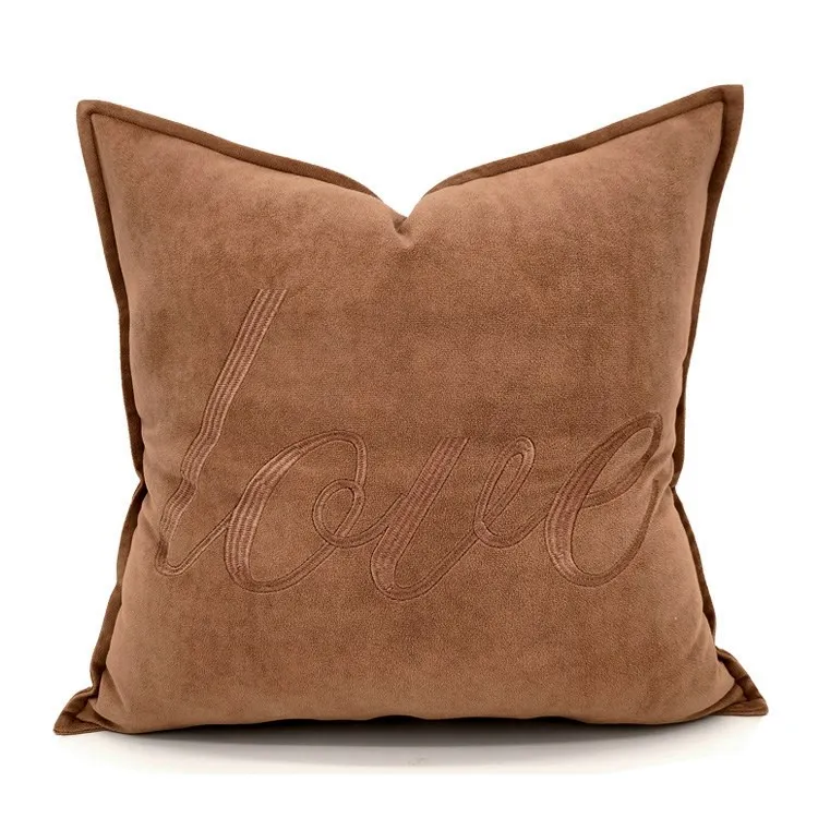 Brown beige Coffee cushion cover metal face waist pillowcase houth black white Houndstooth Pillow cover backrest