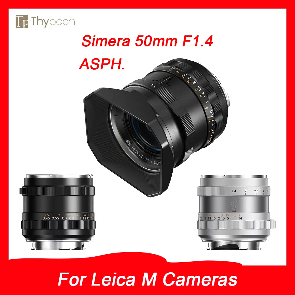 

Терпоч Simera 50мм F1.4 M ASPH. Объектив камеры Полнокадровый объектив с ручной фокусировкой для камер с креплением Leica M M11 M10 M240