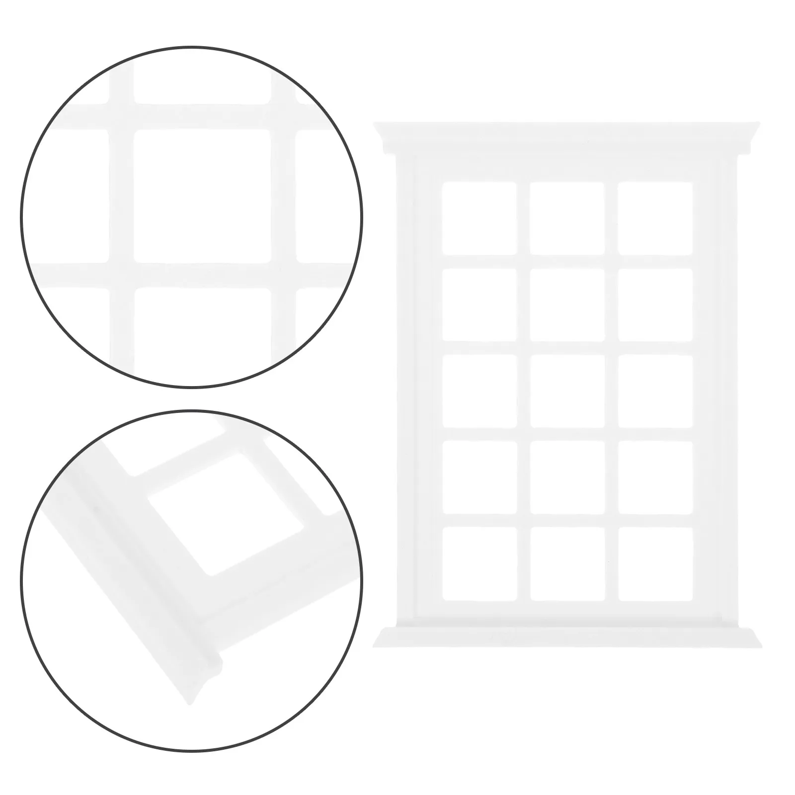 

2Pcs Miniature Small Window Frames 112 Scale Mini House Accessories Miniature Craft Supplies Dollhouse Furniture Props