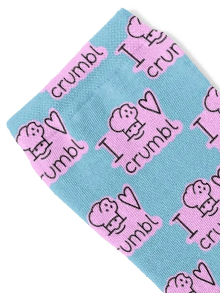 أنا أحب Crumbl Socks المشي لمسافات طويلة مخصص ركوب الدراجات الكاحل الرجال الجوارب الفاخرة المرأة