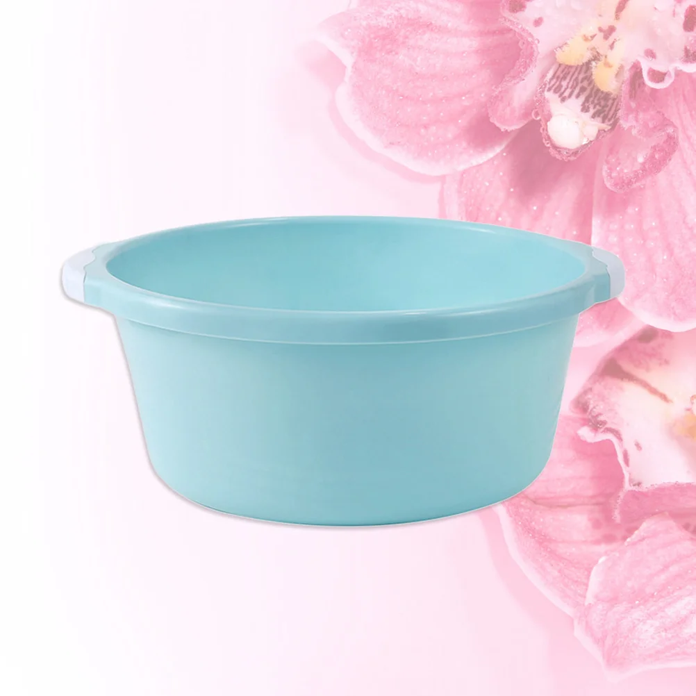 

2Pcs Plastic Washbasins Medium Sky Blue Durable Foot Face Wash Basin Multifunctional Household Kitchen Bathroom