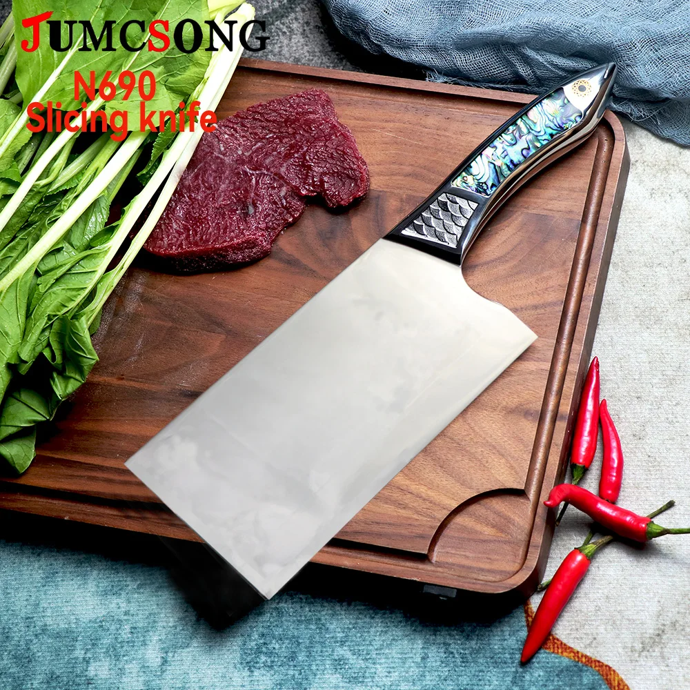 

JUMCSONG High-end Mirror Light N690 Slicing Knife, Sharp And Durable Household And Commercial Fish Slice And Meat Cutting Knife