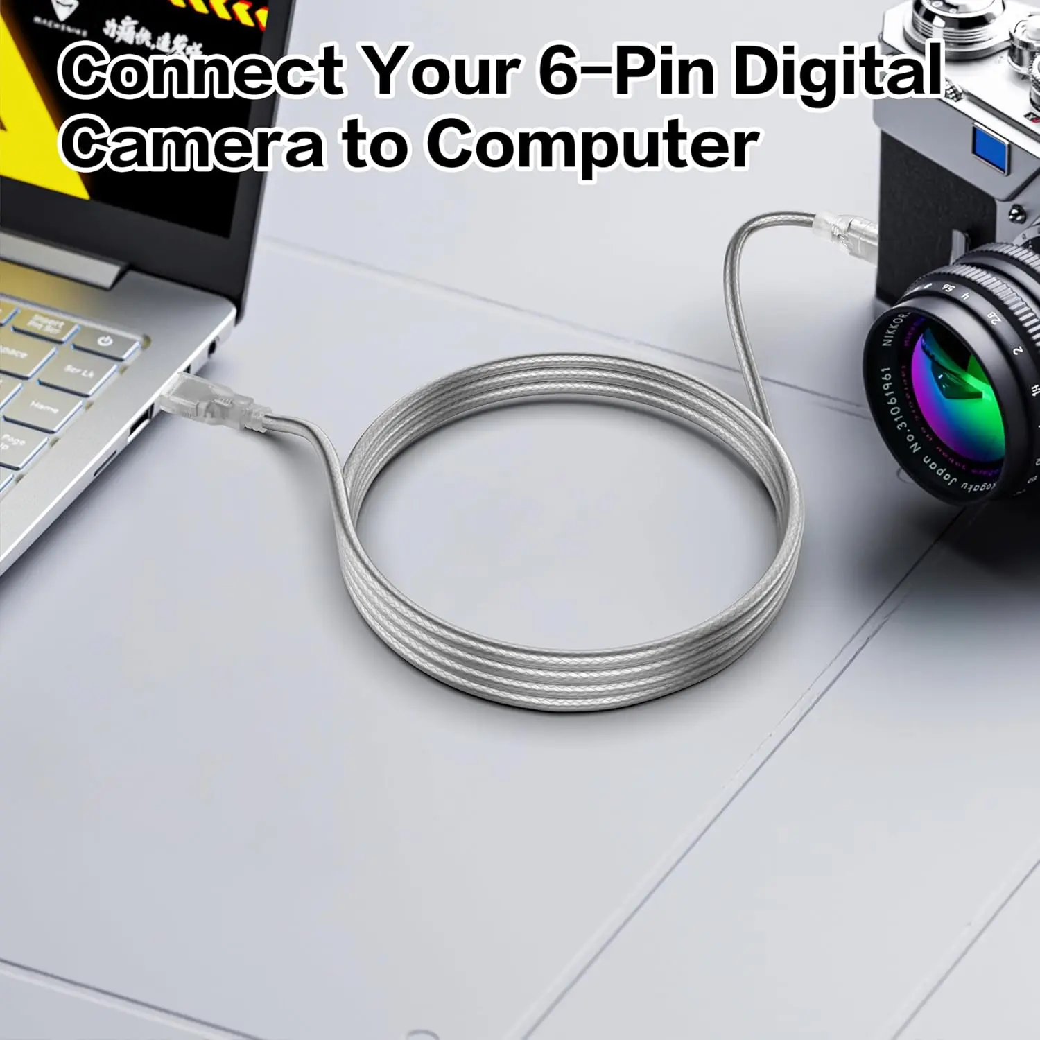 Firewire إلى كابل محول USB Firewire IEEE 1394 6 Pin ذكر إلى USB 2.0 كابل محول ذكر للطابعة الماسح الضوئي Digita