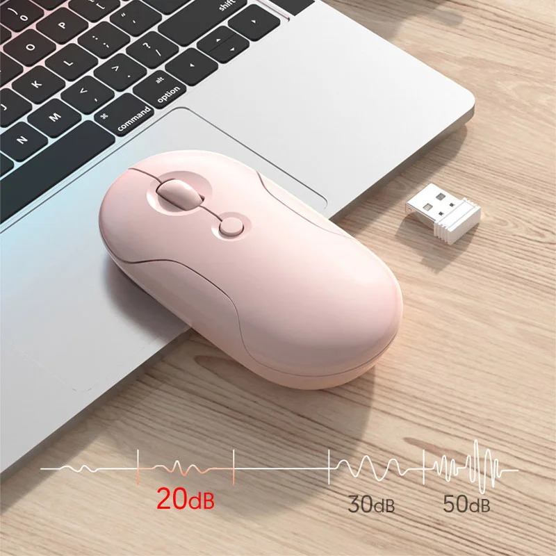 Souris de jeu sans fil Bluetooth, silencieuse, pour ordinateur portable, PC, Mini tapis de souris Ultra-fin, double Mode, batterie