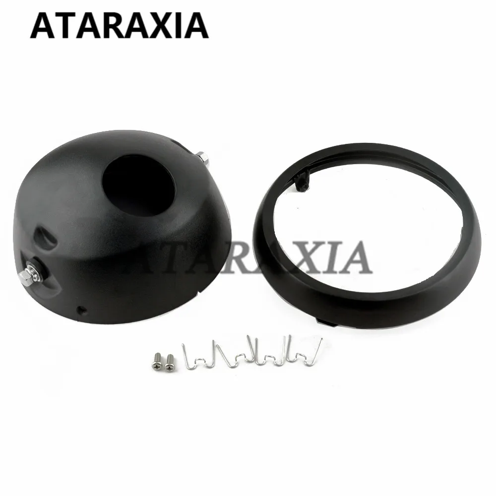 7 inch LED Motorcycle Headlight Cover 28-36mm Side Mount Round Headlight Housing Mount Headlamp Head Light Shell Lighthouse
