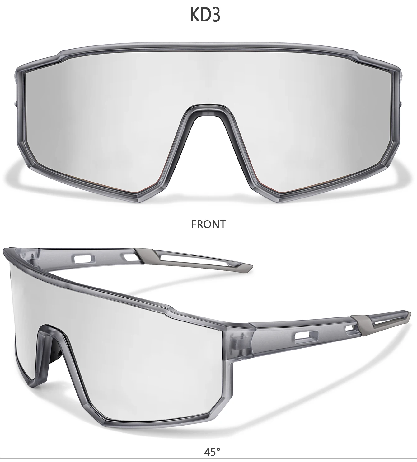 Trendige Angler-Sonnenbrillen für Männer und Frauen, lässige winddichte Brillen mit UV-Schutz für Outdoor-Sportarten, Laufen und Radfahren. – Detail 10