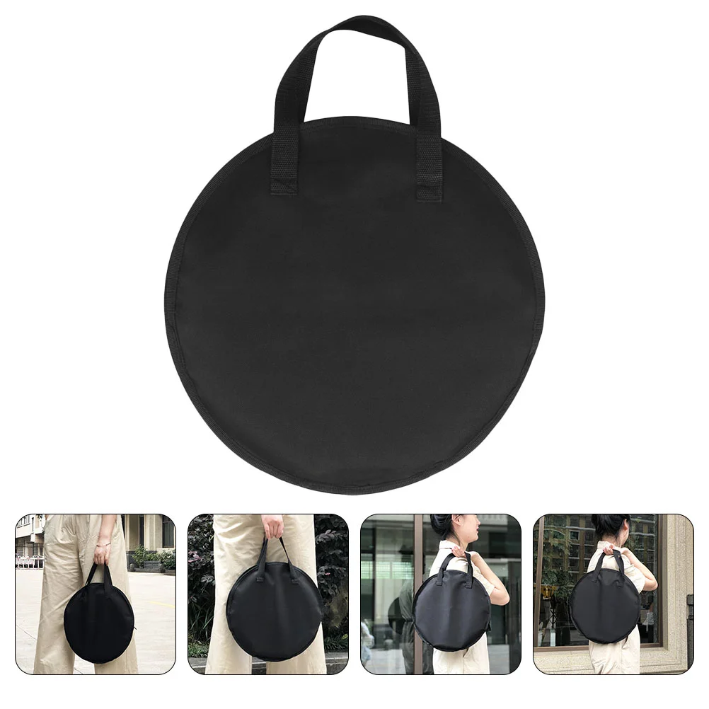 Tambourine Storage Case 10-Inch Dumb Drum Bag Black Carry on Suitcase Waterproof Instrument Carrying