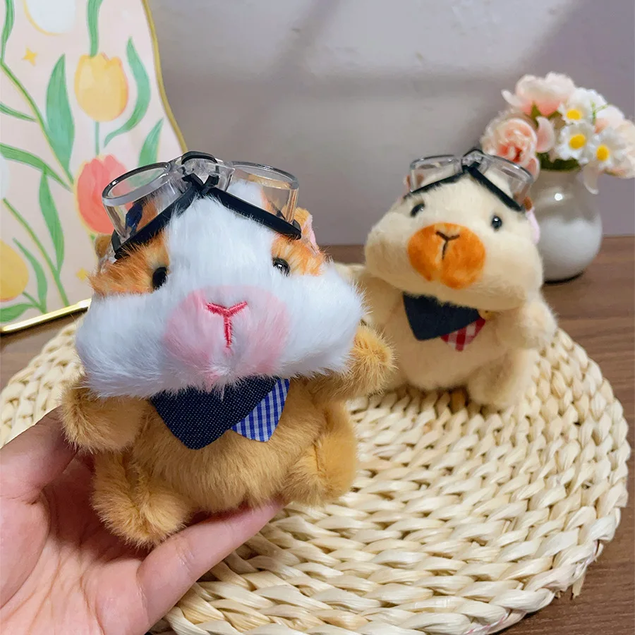 

Милый плюшевый брелок-подвеска в виде голландского поросенка, кукла-хомяк с зеркалом для плавания, подарок