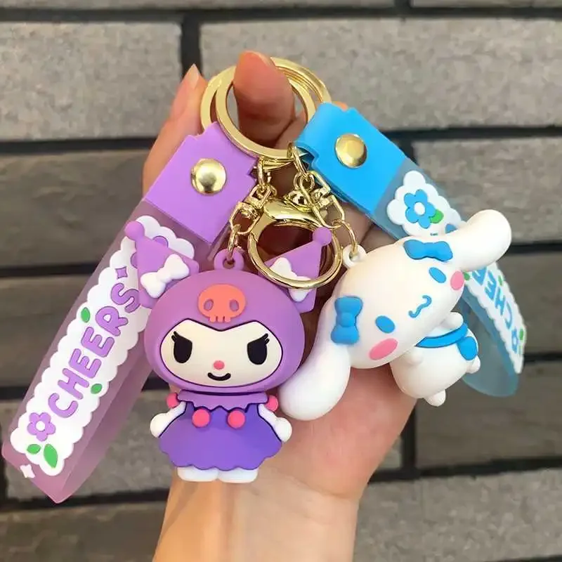 Sanrio My Melody Cinnamoroll Anime Kawaii Sanrio Ins Keychain Pendant Cute Cartoo Kuromi Fashion Bag Decoration Gifts Toys