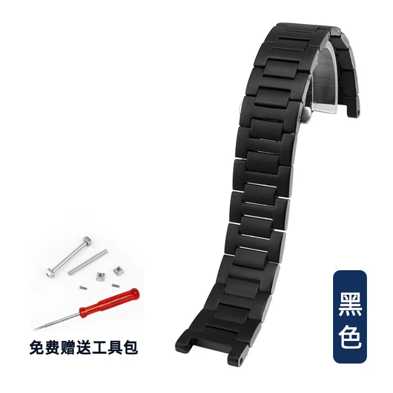 Per Cartier serie PASHA cinturino concavo in acciaio di precisione solido catena per orologi da uomo e da donna 18-10mm 20-12mm 22-14mm