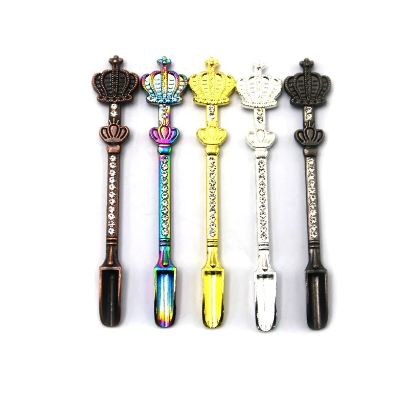 mini crown scoops shovel 80MM muti-color keychain for herb powder accessories tools