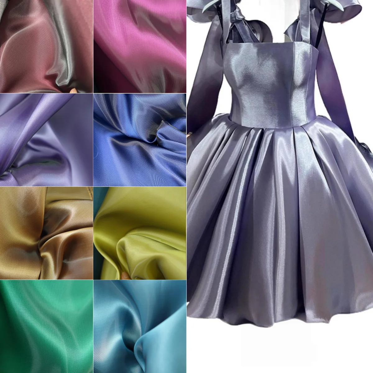 

Reflective Water Light Satin TR Fabric Sewing High Grade Ball Evening Dress Princess Dress DIY Bow Decoration Non Elastic Fabric
